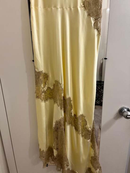 A.L.C. Alessia Satin and Lace Handkerchief Hem Maxi Dress - Picture 8 of 11